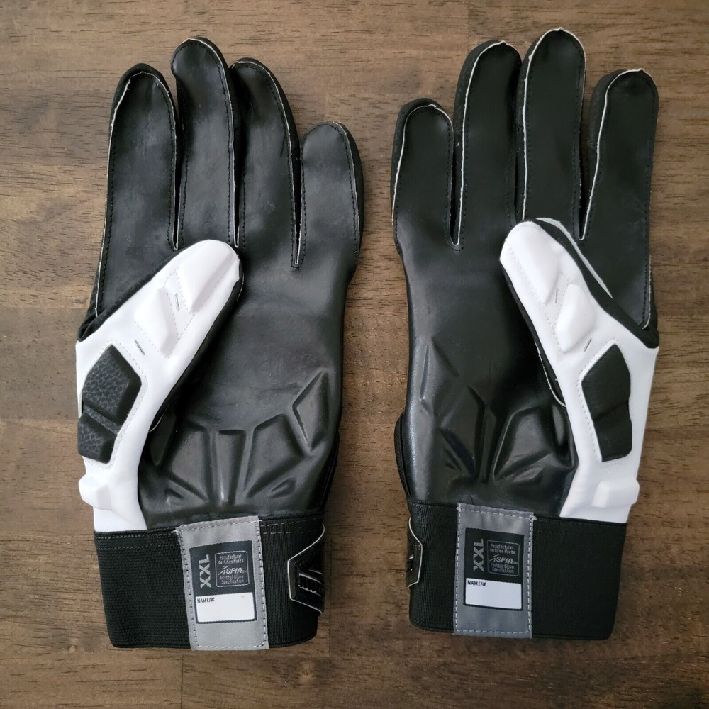 Nike HyperBeast 2.0 Padded Football Gloves Size XXL Black White Linemen - Picture 2 of 4